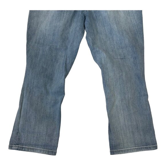 Torrid Denim Crop Skinny Jeans Womens 18 Blue Light Wash Patched Distressed - Picture 12 of 15